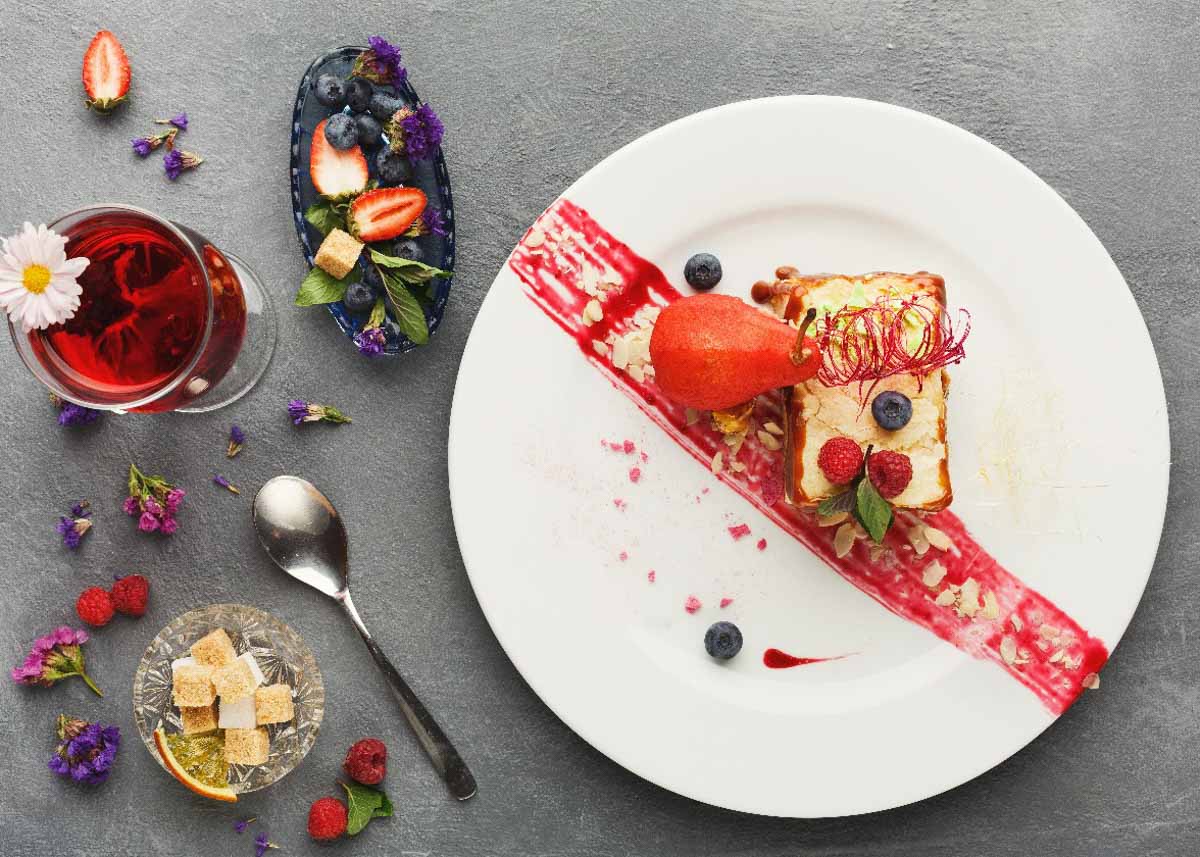 Prato de refeição gastronômica , haute cuisine
